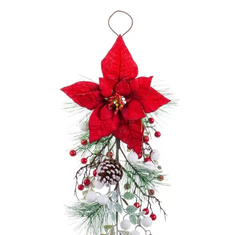 Door Hanger Christmas Red Multicolour Plastic...