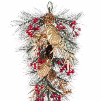 Door Hanger Christmas Multicolour Golden Plastic 60 cm 2