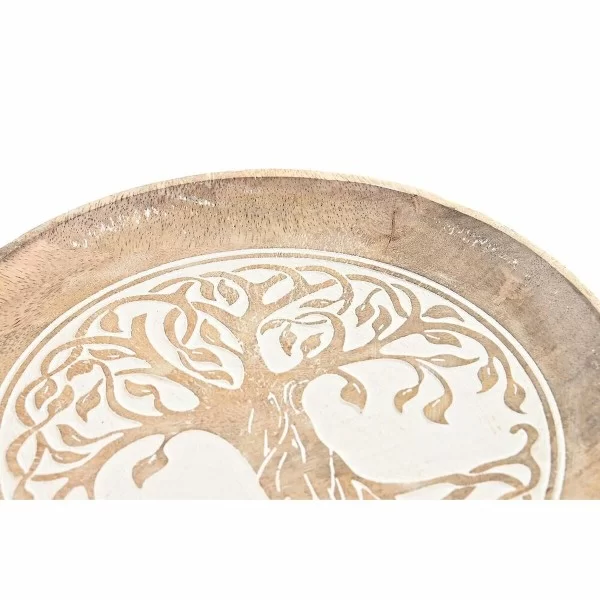 Valet Tray DKD Home Decor Mango wood Tree Indian Man Aged finish 20,5 x 20,5 x 2,5 cm