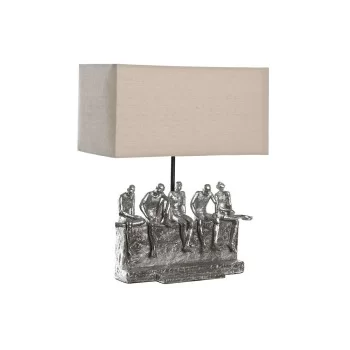Desk lamp DKD Home Decor 36 x 21,5 x 43 cm Silver Beige...
