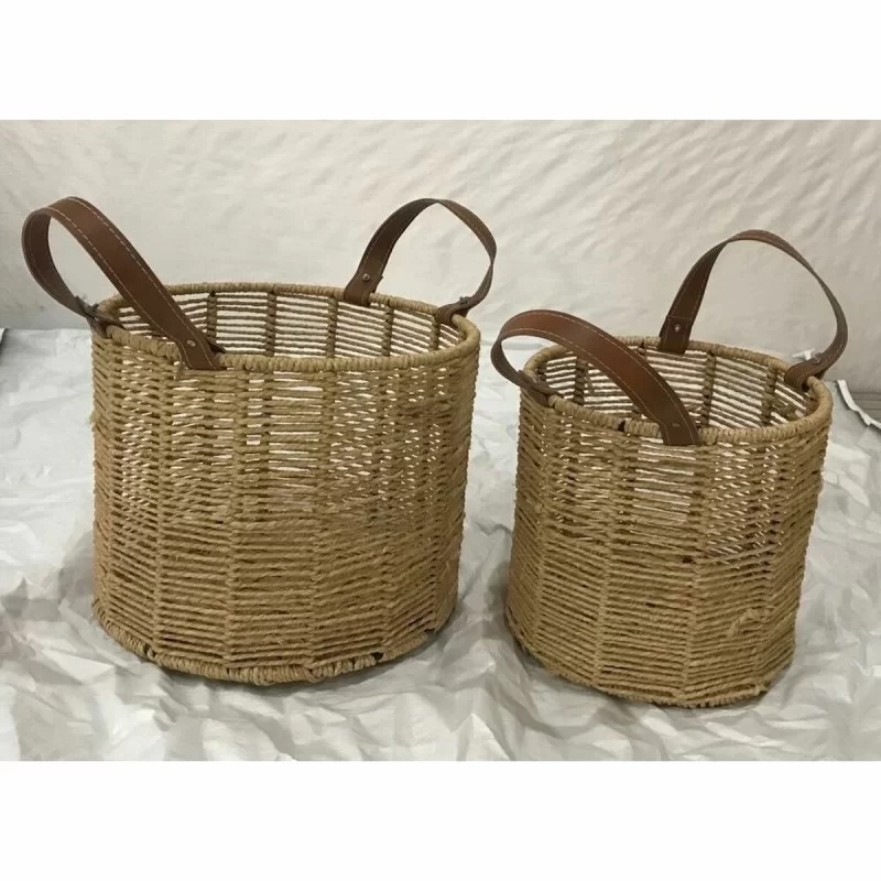 Basket set DKD Home Decor 32 x 32 x 26 cm Metal...