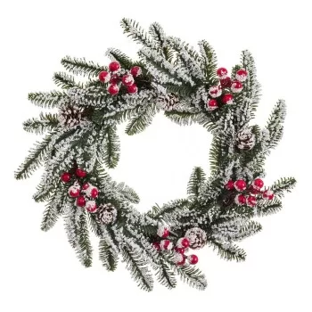 Advent wreathe White Red Green Natural Plastic Pineapples...