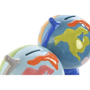 Money box Home ESPRIT Dolomite Globe 14,5 x 13,5 x 19 cm... 2