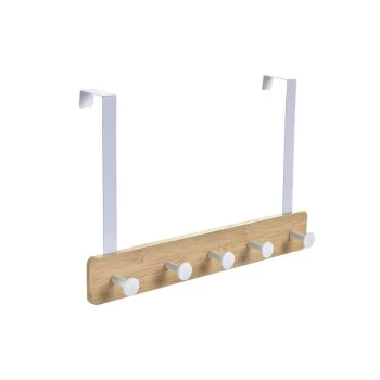 Door Coat Rack Home ESPRIT White Metal Bamboo 38,5 x 4,8...