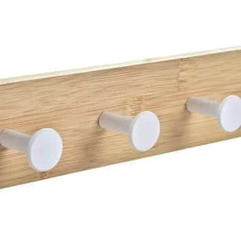 Door Coat Rack Home ESPRIT White Metal Bamboo 38,5 x 4,8... 2