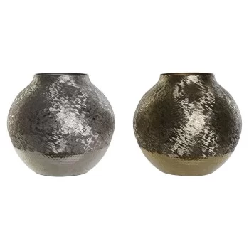 Vase DKD Home Decor Golden Silver Aluminium Modern 33 x...