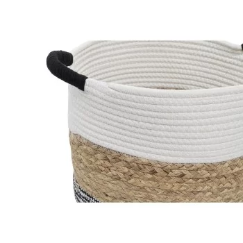 Basket set DKD Home Decor Beige Black Natural Fibre 40 x... 2