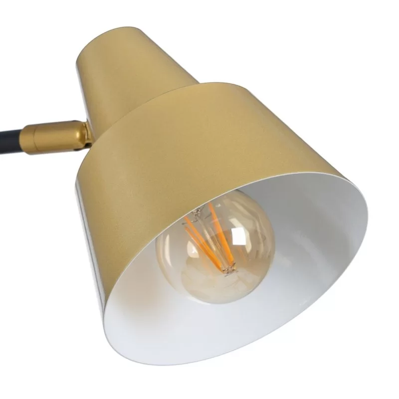 Desk lamp Black Golden Metal Iron 40 W 220 V...