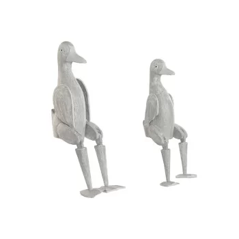 Decorative Figure Home ESPRIT Grey Duck 16 x 14 x 42 cm...