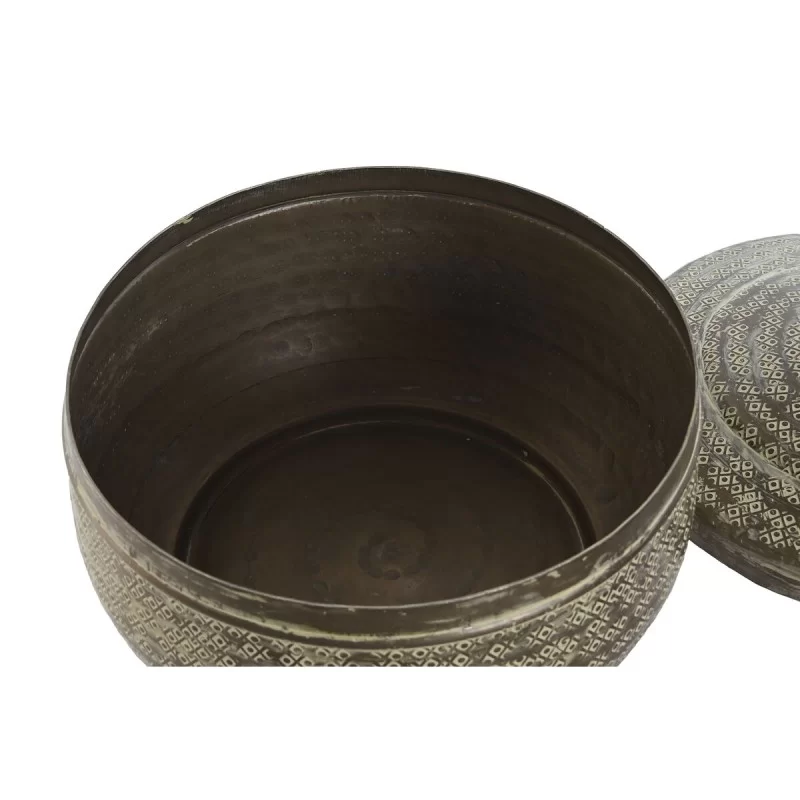 Decorative box Home ESPRIT Green Aluminium 27 x...