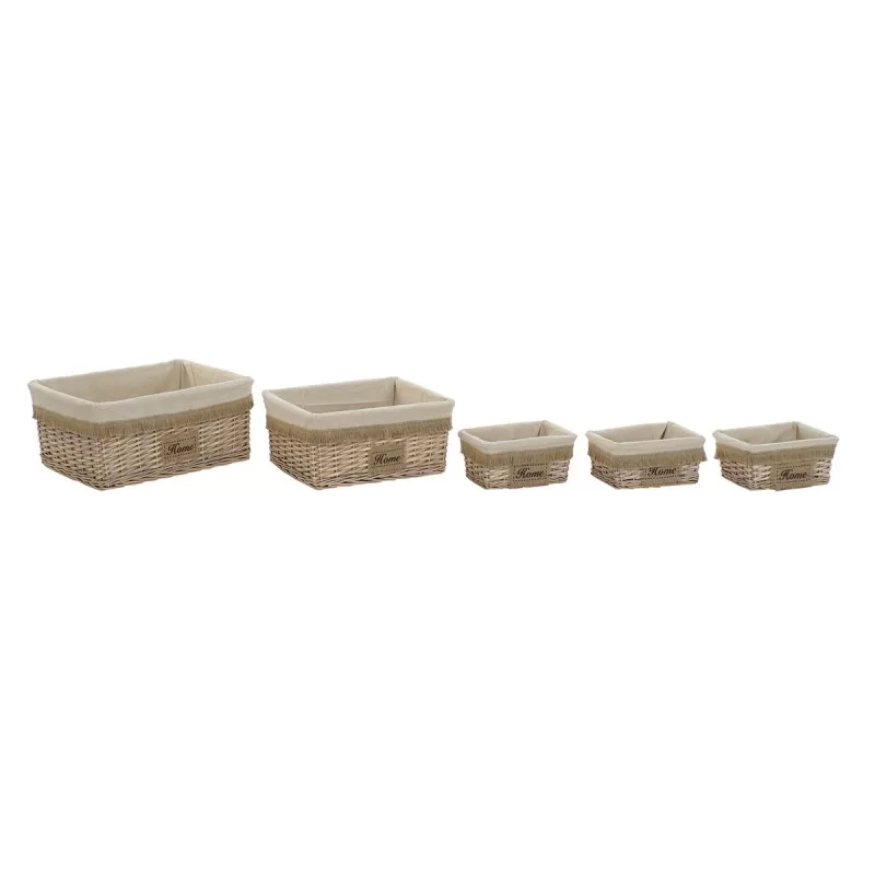 Basket set Home ESPRIT Brown Natural 48 x 40 x...