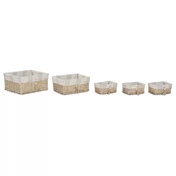 Basket set Home ESPRIT Brown Beige Natural 48 x 38 x 22...