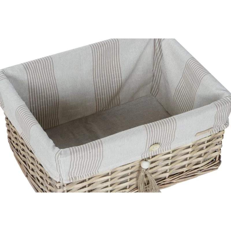 Basket set Home ESPRIT Brown Beige Natural 48 x...