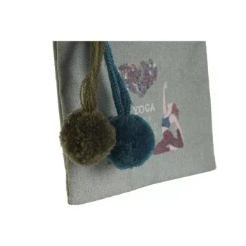 Purse DKD Home Decor Brown Green Burgundy Yoga (3 Units) 2