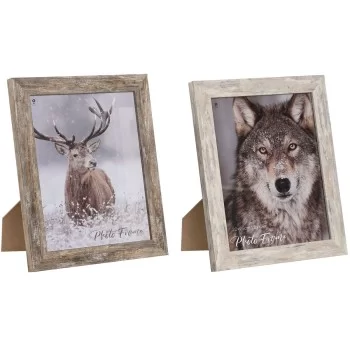 Photo frame Home ESPRIT White Natural Crystal polystyrene...