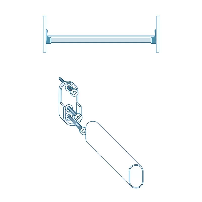 Wardrobe rod support Stor Planet Cintacor White...