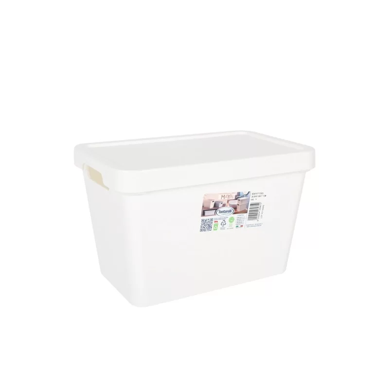 Storage Box with Lid Tontarelli Maya White 6,4...