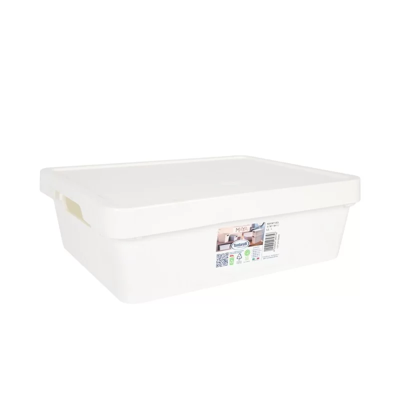 Storage Box with Lid Tontarelli Maya White 9,2...