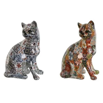 Decorative Figure Home ESPRIT Multicolour Cat...
