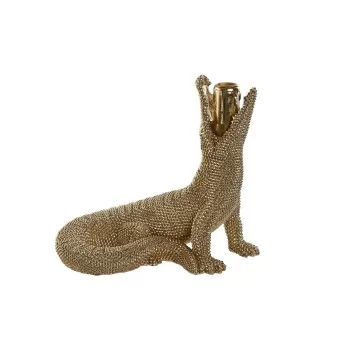 Decorative Figure Home ESPRIT Golden Crocodile 26,5 x 18...