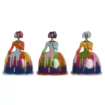 Decorative Figure Home ESPRIT Multicolour Lady 21 x 16 x...
