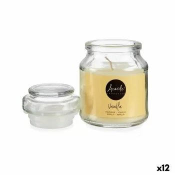 Scented Candle Vanilla Beige Glass Wax (7 x 10 x 7 cm)...