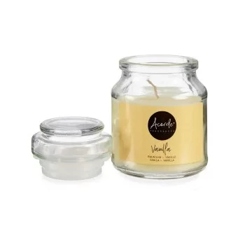 Scented Candle Vanilla Beige Glass Wax (7 x 10 x 7 cm)... 2