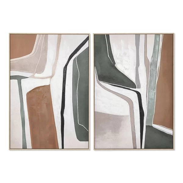 Painting Home ESPRIT Abstract Urban 83 x 4,5 x 123 cm (2 Units)