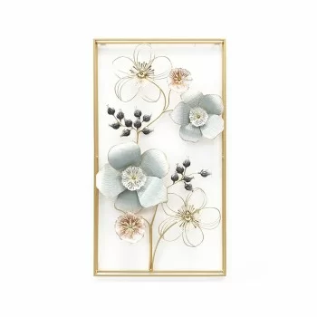 Wall Decoration DKD Home Decor Metal Flowers (50 x 5.7 x...