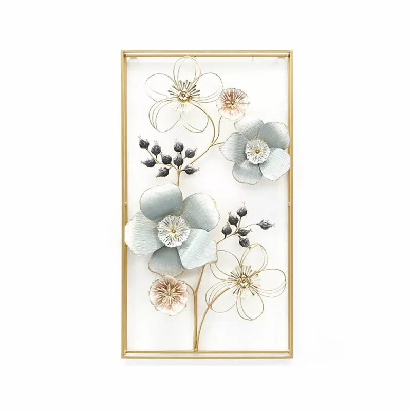 Wall Decoration DKD Home Decor Metal Flowers (50 x 5.7 x 91 cm)