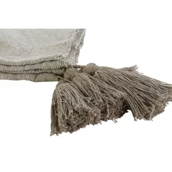 Blanket DKD Home Decor White Green Beige 130 x 170 x 0,5... 2