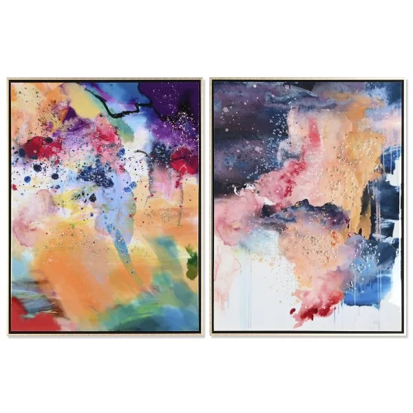 Painting Home ESPRIT Urban Lacquered 63 x 3,5 x 83 cm (2 Units)