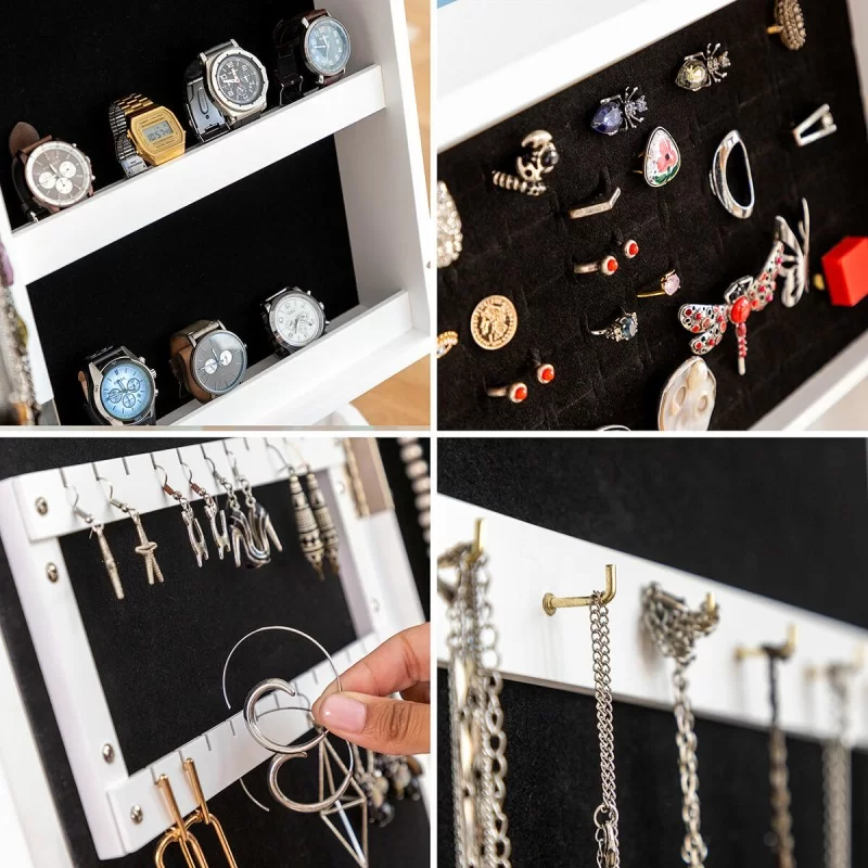 Standing Jewellery Mirror with LED Lights...