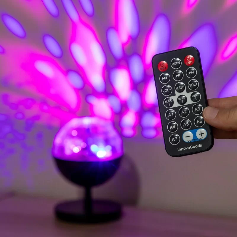Rechargeable LED Projector with Speaker...