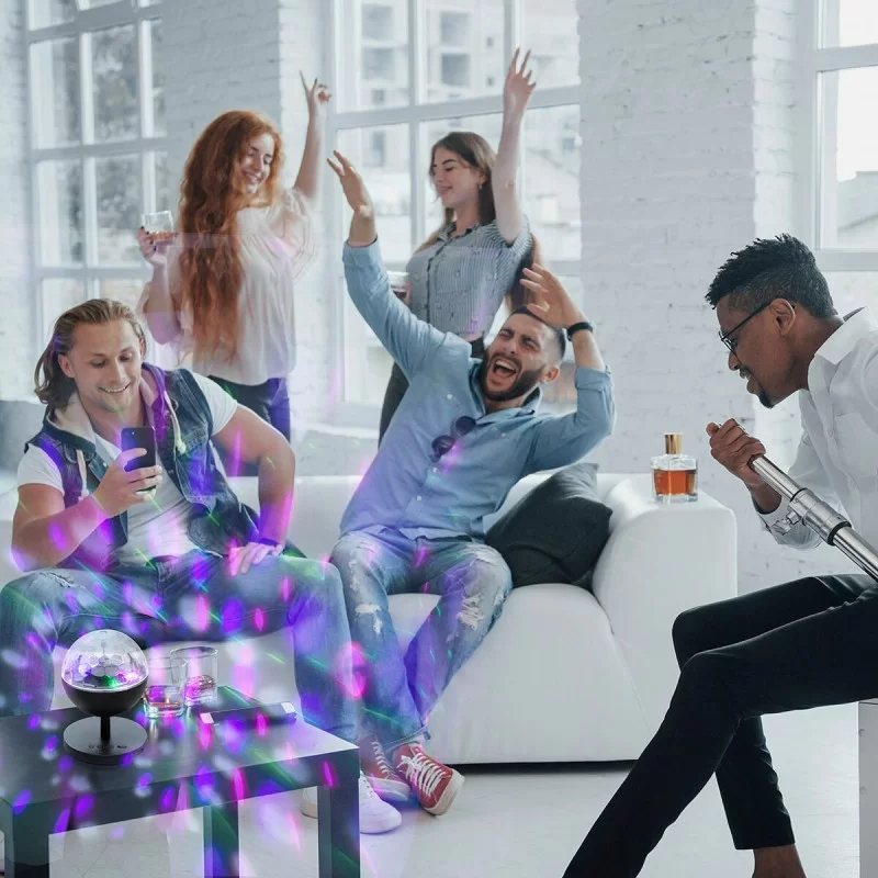 Rechargeable LED Projector with Speaker...