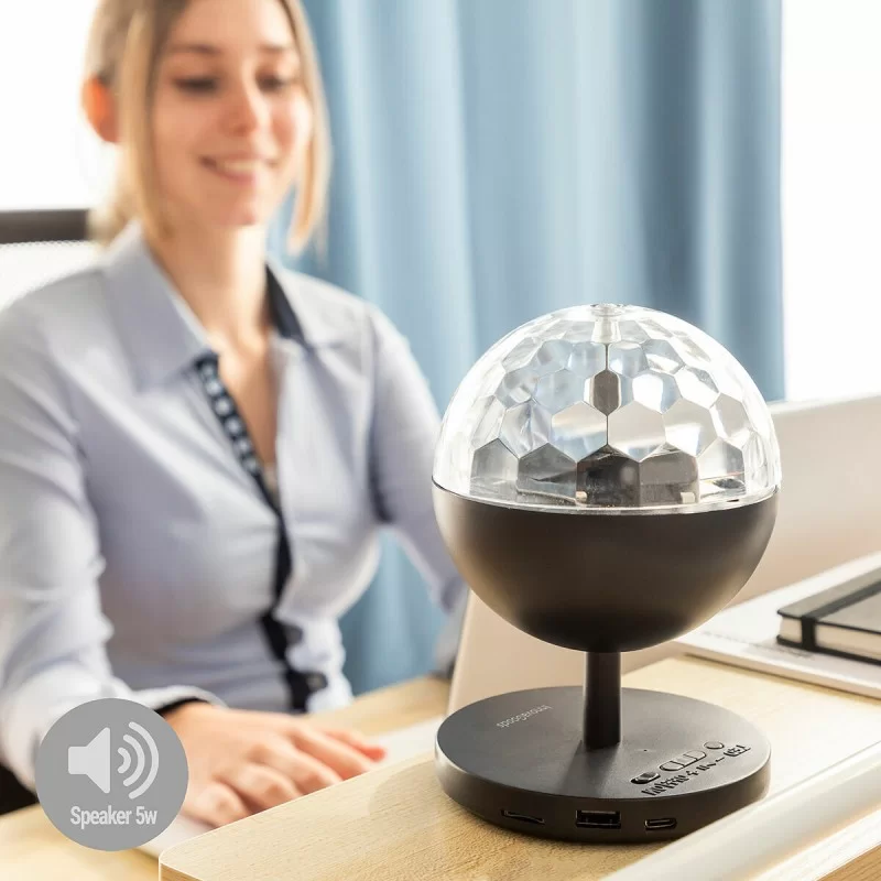 Rechargeable LED Projector with Speaker...