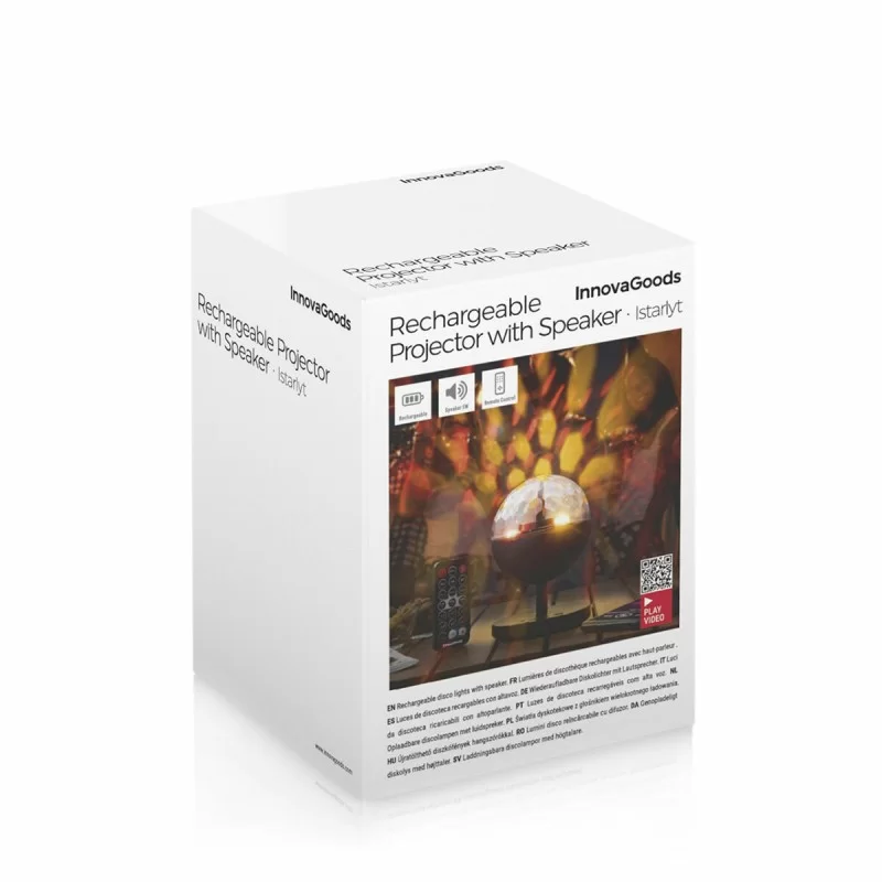 Rechargeable LED Projector with Speaker...