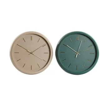 Wall Clock Home ESPRIT Green Pink PVC Modern 30 x 4 x 30...