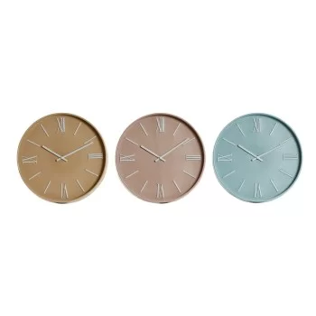 Wall Clock Home ESPRIT Blue Pink Mustard PVC 30 x 4 x 30...