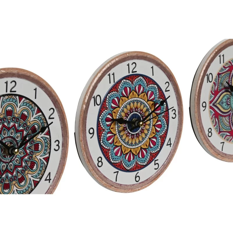 Table clock Home ESPRIT Ceramic Mandala 16 x 1...