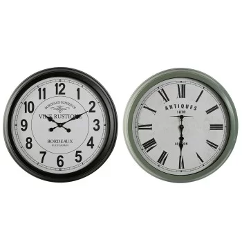 Wall Clock Home ESPRIT Black Green Metal Crystal 70 x 9 x...