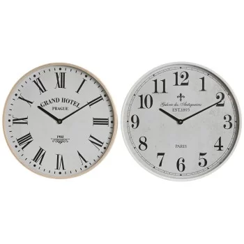 Wall Clock Home ESPRIT White Crystal MDF Wood 40 x 4,5 x...