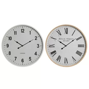 Wall Clock Home ESPRIT White Crystal MDF Wood 53 x 6 x 53...