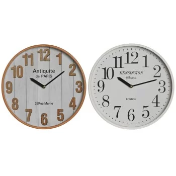 Wall Clock Home ESPRIT White Crystal MDF Wood 32 x 4,5 x...