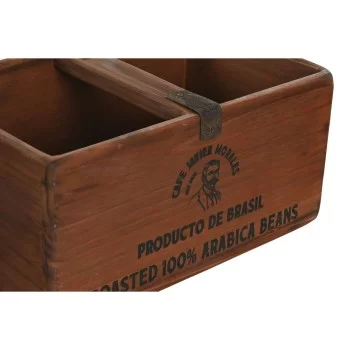 Storage boxes Home ESPRIT Brown Fir wood 35 x 25 x 20 cm... 2