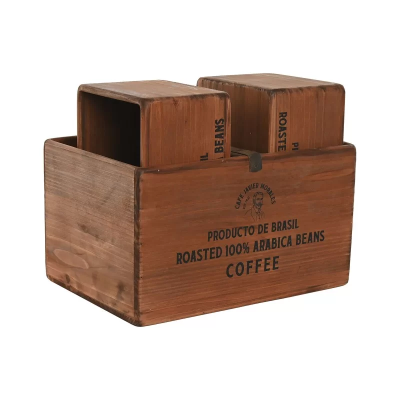Storage boxes Home ESPRIT Brown Fir wood 35 x...