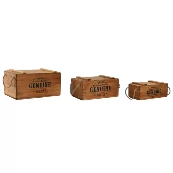 Storage boxes Home ESPRIT Genuine Natural Fir wood 38 x...