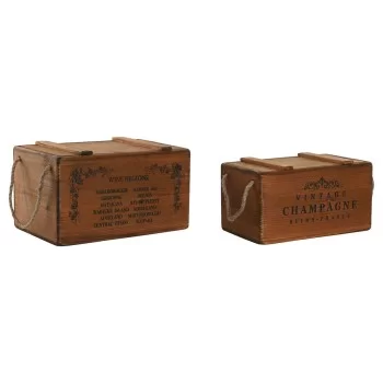 Storage boxes Home ESPRIT Natural Fir wood 38 x 24 x 22...