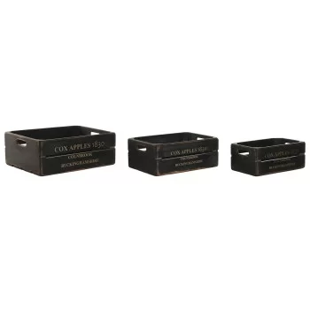 Storage boxes Home ESPRIT Cox Apples 1830 Black Fir wood...