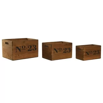 Storage boxes Home ESPRIT N.23 Brown Fir wood 37 x 27 x...